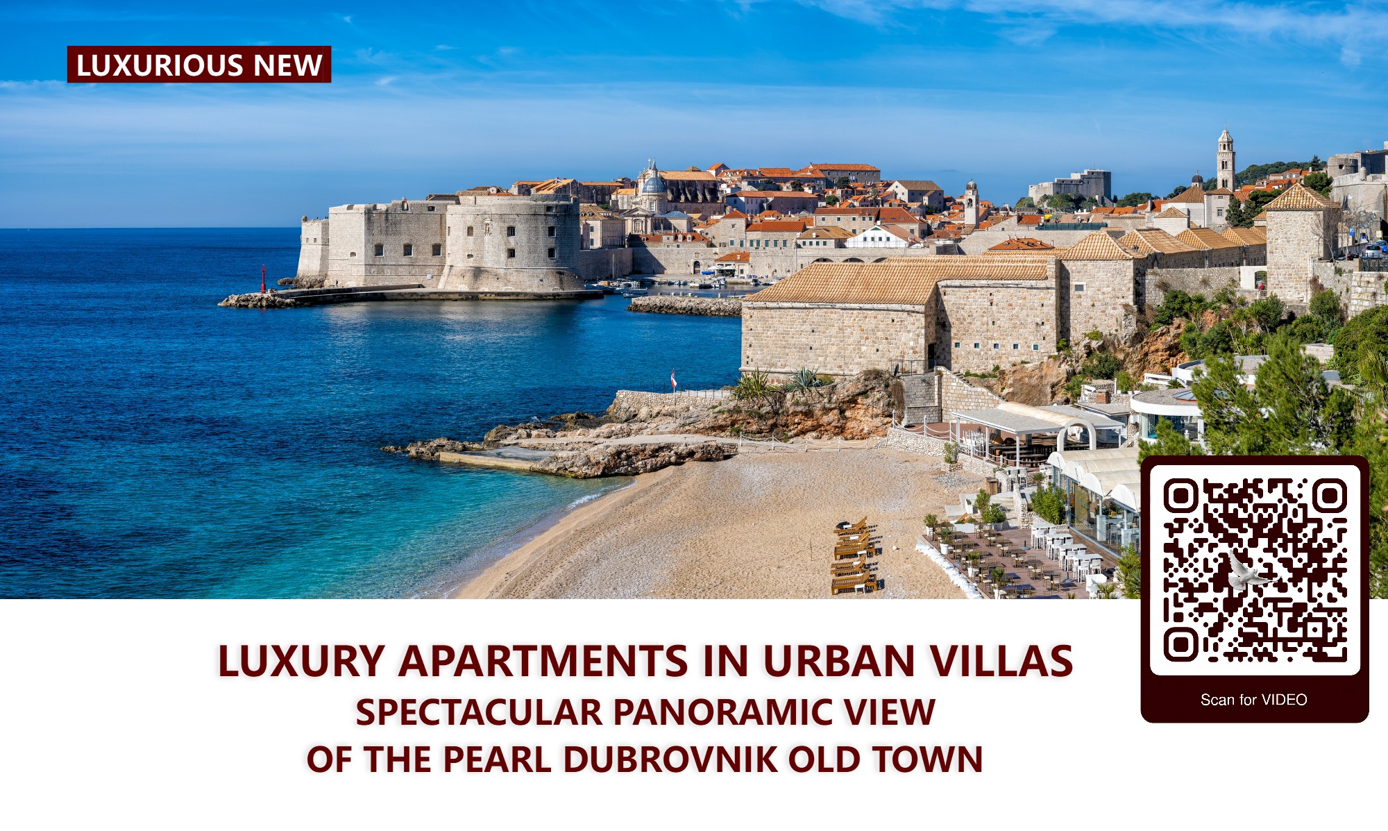 LUKSUZNI STANOVI – PANORAMSKI SPEKTAKULARAN POGLED NA POVIJESNI DUBROVNIK I MORE - Ekskluzivna prodaja IMB Nekretnine