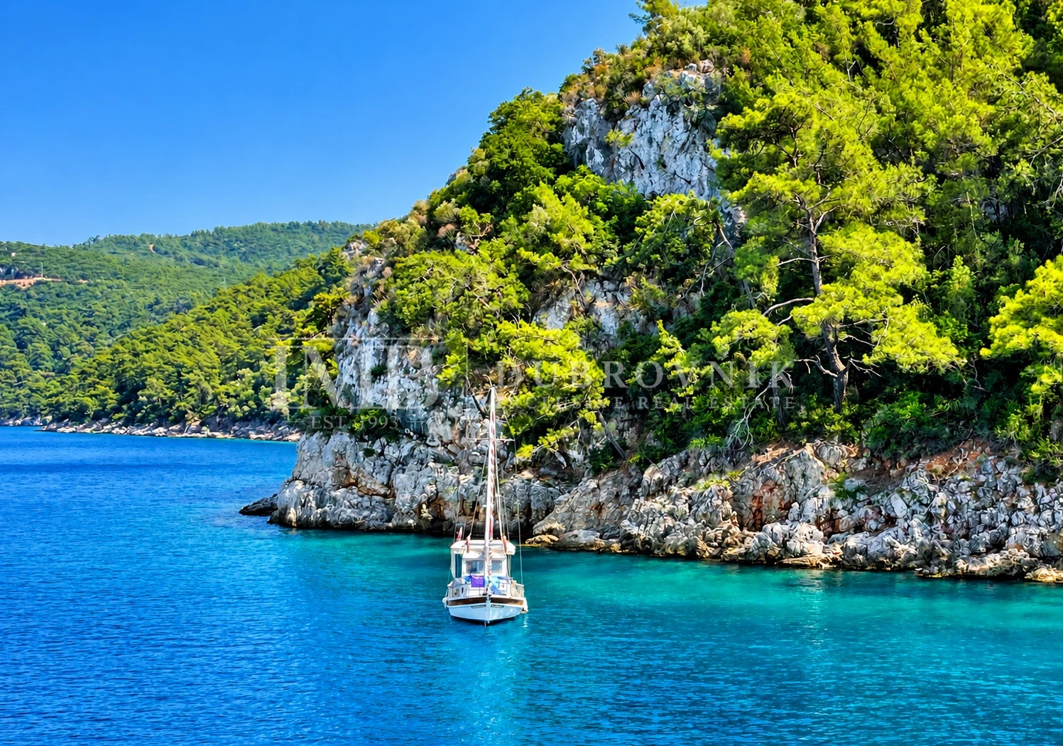 Građevinsko zemljište uz more 500 m² | Lokacijska dozvola za izgradnju stambene građevine | Dubrovnik otoci
