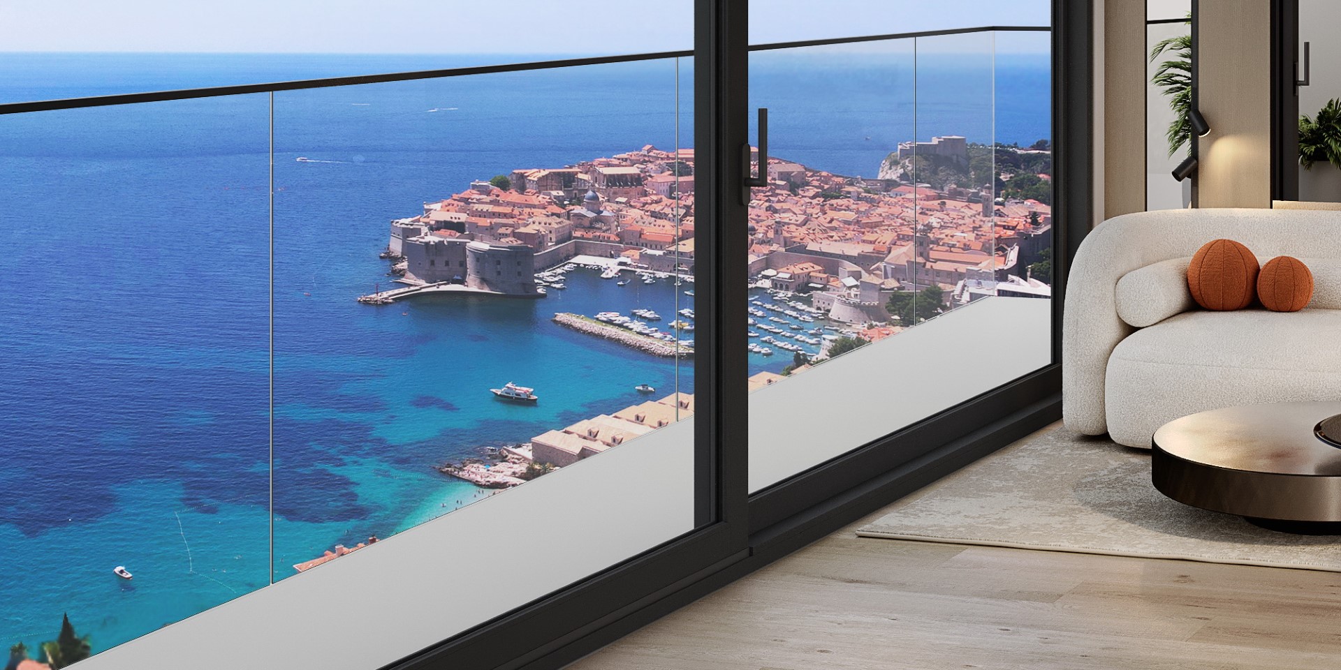 LUKSUZNI STAN 82 M2 | 1 SS | 1.kat | SPEKTAKULARAN PANORAMSKI POGLED NA POVIJESNI DUBROVNIK I MORE - Ekskluzivna prodaja IMB