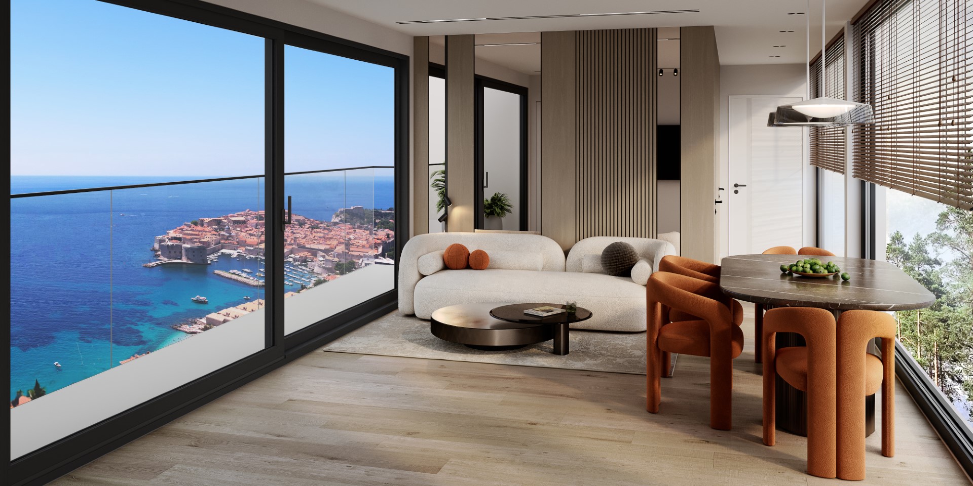 LUKSUZNI STAN 80 M2 | 2 SS | Prizemlje | SPEKTAKULARAN PANORAMSKI POGLED NA POVIJESNI DUBROVNIK I MORE - Ekskluzivna prodaja IMB